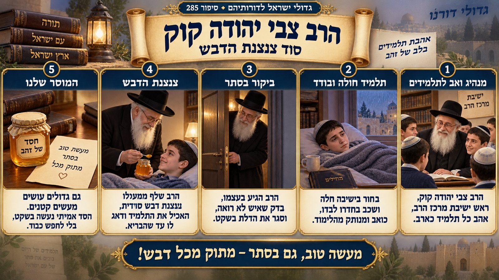 תמונת סיכום — גדולי דורנו: הרב צבי יהודה קוק